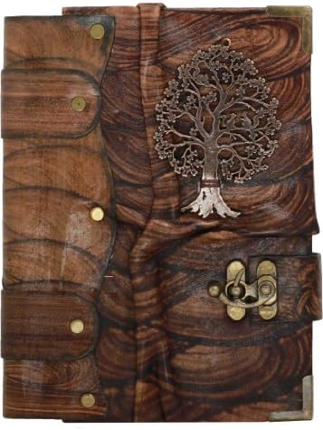 Leather Journal Brown Tree Of Life Pendant Notebook Daily Diary Sketchbook Pad Vintage Handmade Women Men Children Office Ladies