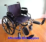 INVACARE ULTRALIGHT 22 EXTRA WIDE WHEELCHAIR WITH REMOVABLE ELEVATNG LEGRESTS