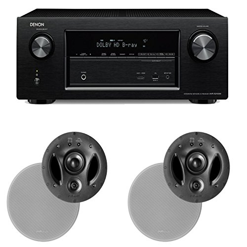 Denon AVR-X2100W 7.2 Channel Full 4K Ultra HD A/V Receiver Plus A Pair of Polk Audio 900-LS High Performance In-Ceiling Loudspeakers