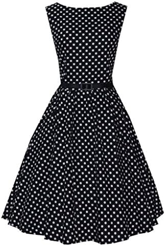Amyila Women's Audrey Hepburn 1950s Vintage Polka Dot Dresses