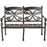 Alfresco Home Farfalla Deep Seating Love Seat Frame - Antique Wine