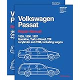 volkswagen passat repair manual 2 volume set 1995 1996 1997 gasoline turbo diesel tdi 4 cylinder and vr6