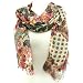 Paisley Floral Summer Frayed Long Scarf Shawl Yellow