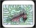 Mouse Pad with blue, fin, ocean, fish, pink, underwater, seaweed, swim