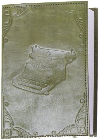 Fair Trade Nostalgic Embossed Leather "Typewriter" Journal/sketch Book