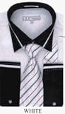 Men's French Cuff Dress Shirt Tie and Cufflink Set $39