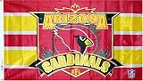 Arizona Cardinals Endzone NFL 3 ft by 5 ft Flag [VERY HIGH QUALITY NYLON]