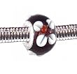 Pandora Style Charm Bead (Z43) Murano Lampwork Glass (14mm x 10mm) (fits Troll too)