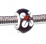 Charms Online Shop Ranking 5. Pandora Style Charm Bead (Z43) Murano Style / Lampwork Glass (14mm x 10mm) (fits Troll too)