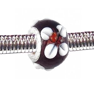 Buy Pandora Style Charm Bead (Z43) Murano Lampwork Glass (14mm x 10mm) (fits Troll too) by SERENITY CRYSTALS