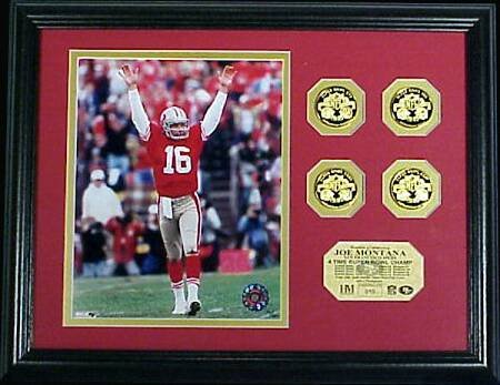 Buy Joe Montana 4 Time Super Bowl Champion Photomint by No manufacturer