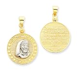 14K Two-Tone Gold Mother Teresa Smile Medal