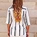 Sunward(TM) Sexy V-neck Half Sleeve Loose Striped Beach T-shirt Women