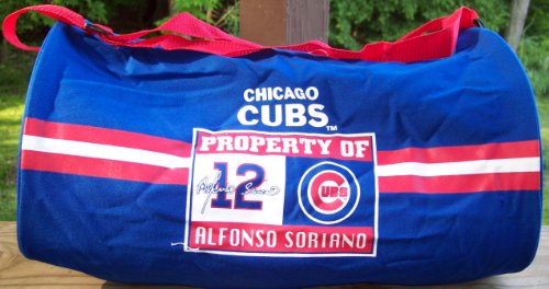 CHICAGO CUBS ALFONSO SORIANO #12 MLB PLAYER BARREL DUFFLE BAG