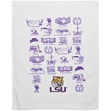 NCAA LSU Tigers White Campus Life Tea Towel
