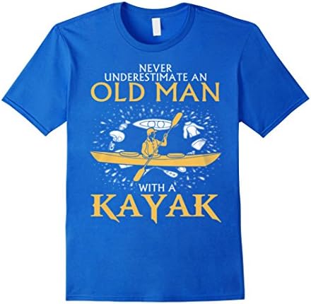 Men's Old Man With A Kayak XL Royal Blue