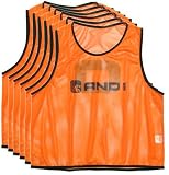 AND1（アンドワン） Numbering Bibs Set （ナンバリング・ビブス・セット・6枚入り）　オレンジの画像