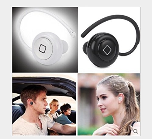 SQdeal® Fashion Mini In-ear Handsfree Stereo Bluetooth Wireless Headset Headphone Earphone for Mobile Cell Phone Laptop Tablet (Black)