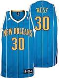 David West New Orleans Hornets Teal Youth 2009-2010 Swingman adidas NBA Jersey