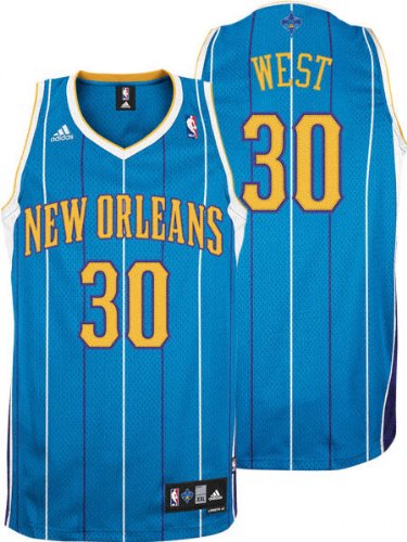 David West New Orleans Hornets Teal Youth 2009-2010 Swingman adidas NBA Jersey