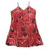 Happie 2 Cool Clothing - Plus Ladies Slip Nightie, Red