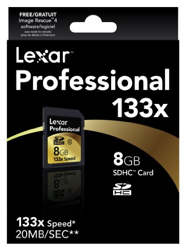 Lexar Professional Series 8 GB 133x Class 6 SDHC Flash Memory Card SD8GB-133-381
