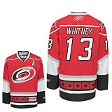 WHITNEY #13 Carolina Hurricanes RBK Premier NHL Hockey Jersey by Reebok (NHLPA Certified Custom Sewn Authentic Twill)