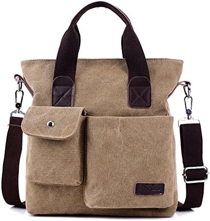 Canvas Vintage Durable Multi-pocket Shoulder Messenger Bag Satchel Crossbody Sling Bag Fanny Bag for Men and Women.