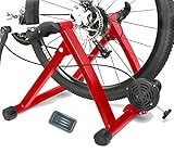 Magnetic 5 Levels Turbo Trainer Varied Speed Cycling Bike w Front Wheel Block, 3 Colors Optional, Healthline