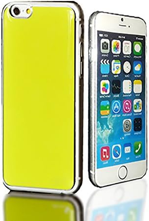 NEW Anti Slip Technology - Sticks to Glass. iPhone 6 Case. Stylish, Soft &amp; Glossy Epoxy Gel Surface in Clear Casing. Snug Fit. Available in 6 Vibrant Colours (Lime Green)