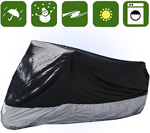 RockyMRanger Motorcycle Cover Motorbike Waterproof Cruisers Touring Motor Bike Universal YM3BS (Motorcycle cover 105''Lx41''Wx50''H YM3BS)