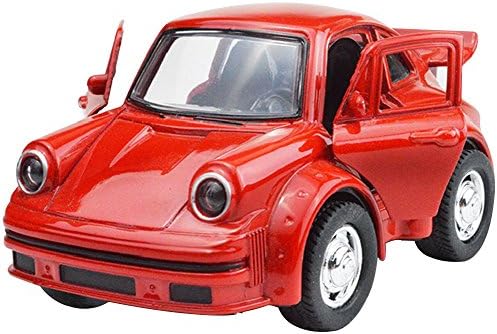 Lanshowed Mini Alloy Porsche with Openable Doors 1:38 Scale and Pull Back Action - Red