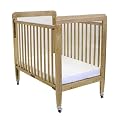 LA Baby Hardwood Window Dropside Crib - Natural