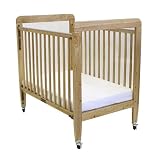 LA Baby Hardwood Window Dropside Crib - Natural