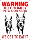 DOBERMAN PINSCHER ALUMINUM GUARD DOG SIGN 2652DP2