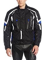 Roleff Racewear Chaqueta de Moto Mesh Jacke Ancona Ro 15041 (Negro / Azul)