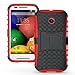 ElBolt Motorola E / Moto E 3 in 1 Bundle Armor Grenade Viewing Stand/Kickstand Hard Gel Case- Red (Free Ultra-Sensitive Stylus Pen and Premium Screen Protector by ElBolt TM)