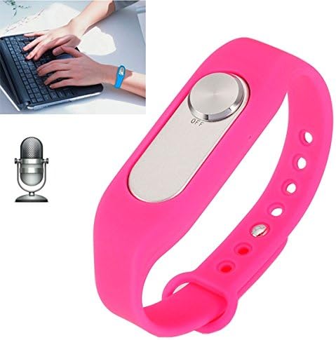 Wearable Wristband 4GB Digital Voice Recorder Wrist Watch, One Button Long Time Recording(Magenta)