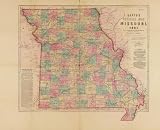 Lloyd's official map of Missouri Drawn and engraved from actual surveys for the Land Office Department. (Civil War Map Reprint: 36