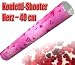 6 XL Konfetti-Shooter Herz 40cm mit Folien-Herzen