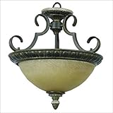 Semiflush Mount Yosemite Home Decor Mariposa Tuscan Sand Two Light Semi-Flush Mount