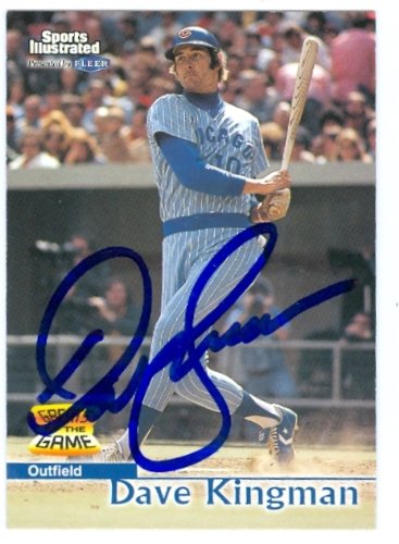 Dave Kingman Autographed/Hand Signed MLB Baseball card (Chicago Cubs) 1999 Fleer Greats of the Game