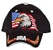 NEW AMERICAN EAGLE AND US FLAG BLACK HAT