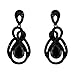 207-JET BLACK Fashion Party & Wedding Jewelry Tear Drop Dangle Chandelier Alloy Rhinestone Earrings