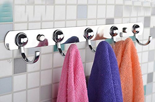 Best Durable Design Home Wall-Mount 5 Heavy Duty Hooks, Stainless Steel