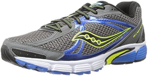 Saucony Men's Ignition 5 Running Shoe,Grey/Blue/Citron,9 M US