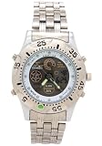 KONTAS - Montre Femme - Quartz - Acier inoxydable - alliage double affichage sportSport Watches