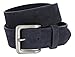 Square or Oval Antique Buckle Casual Jean Suede Leather Belt 1-1/2