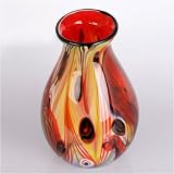 Hand Blown Abstract Teardrop Glass Art Vase