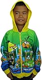 Angry Birds - Boys' - Bombs Away - Hooded Jacket - Green (8)
